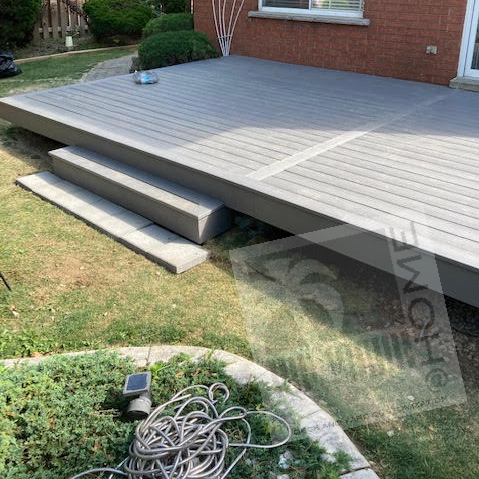 Composite deck with staircase
