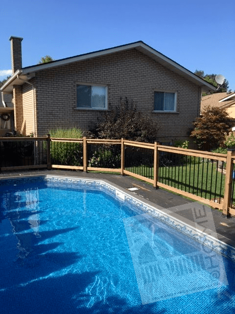 Wooden fence with metal bars built by Oasis at Home